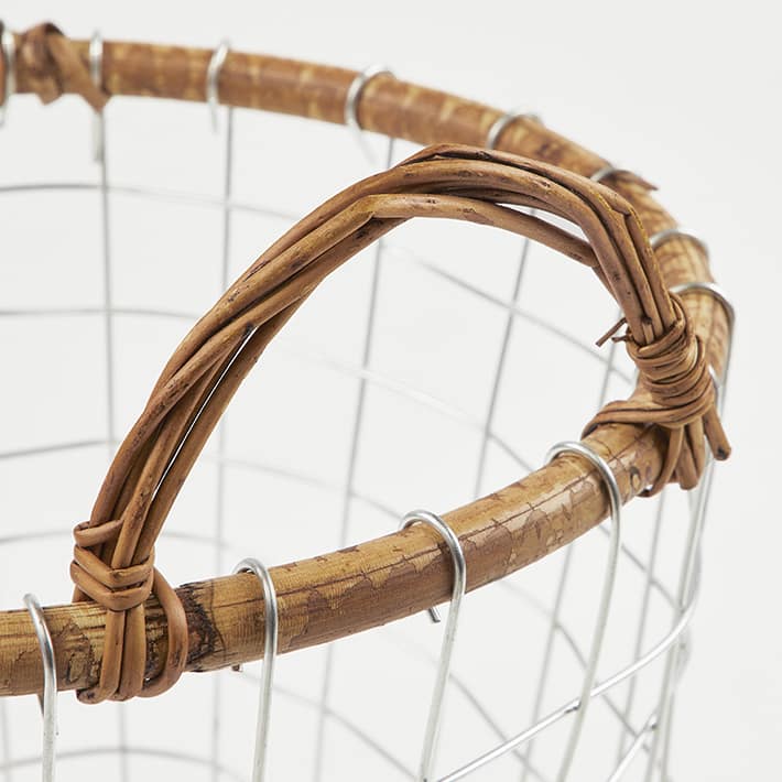 RATTAN TOP WIRE BASKET S - Image 3